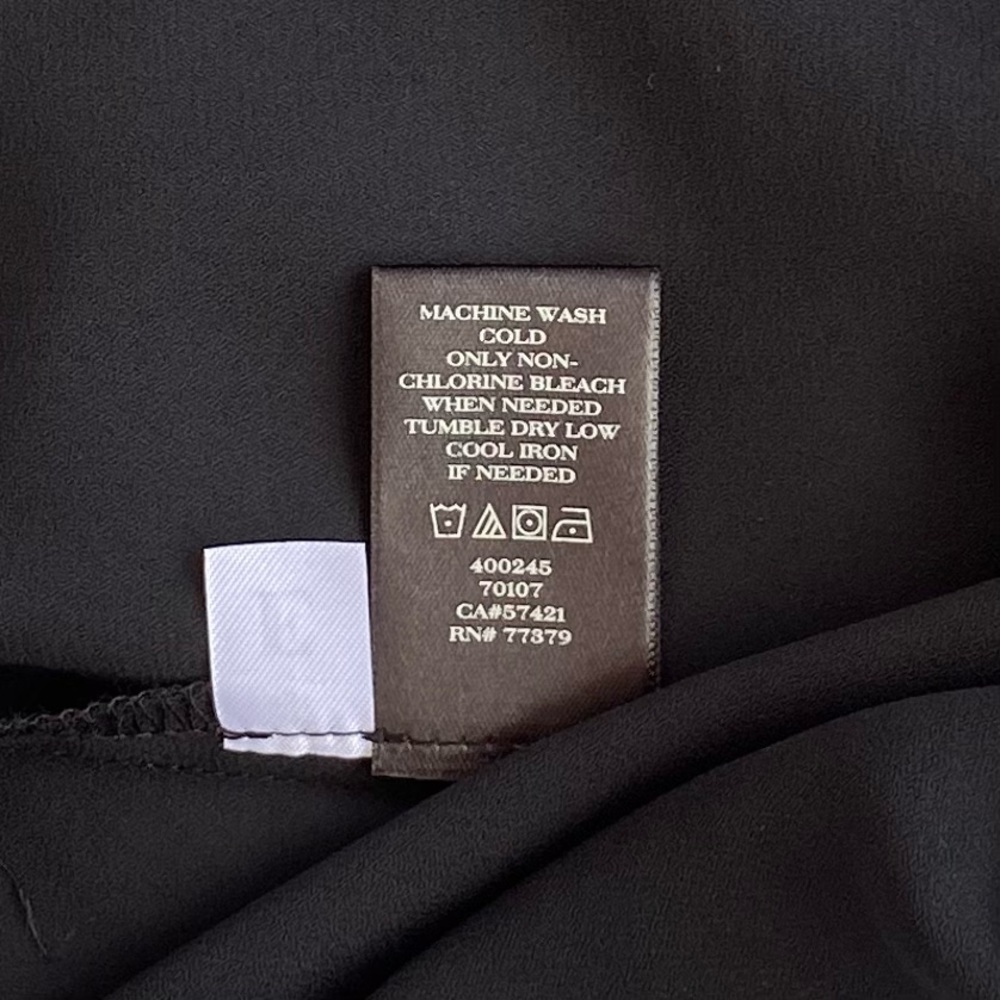 NWOT Black Ann Taylor Ruffle Neck Shell Top - Picture 8 of 8